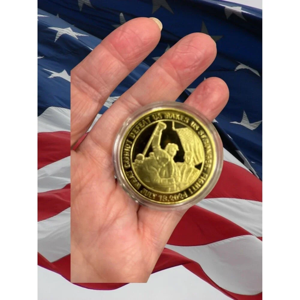 Médaille Collector Trump – 47e Président Des USA – Pièce Commémorative En Métal Pour Fans Et Collectionneurs